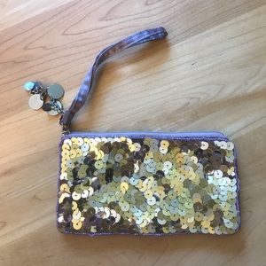Old Navy Purple and Sequin Wristlet